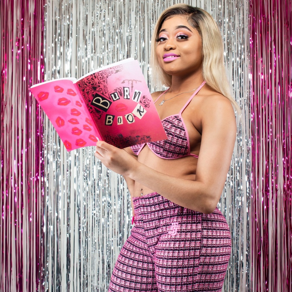 Gsuwoo Pink Plaid Set